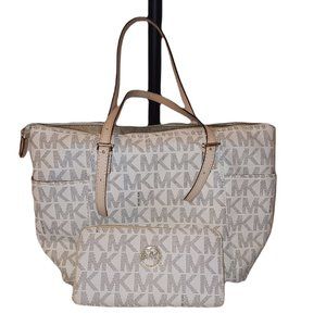MICHAEL KORS TOTE AND WALLET SET